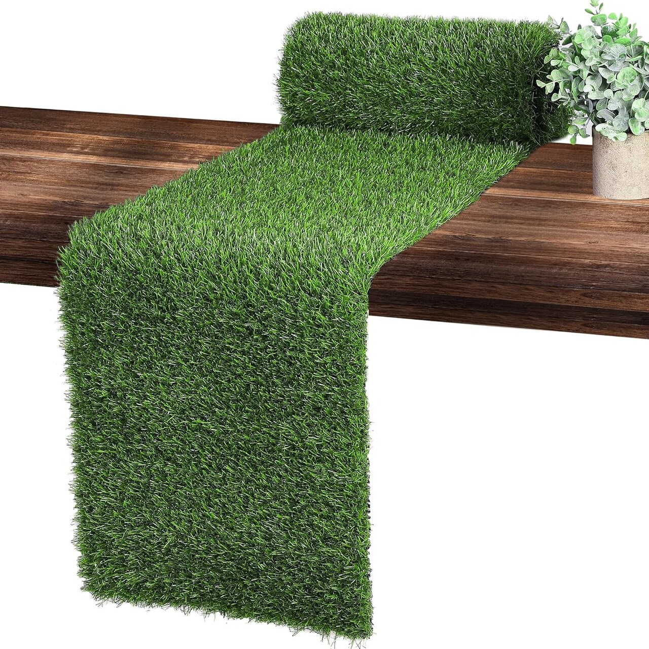 12x108" Artificial Grass Table Runner for Weddings, Parties & Seasonal Decor.